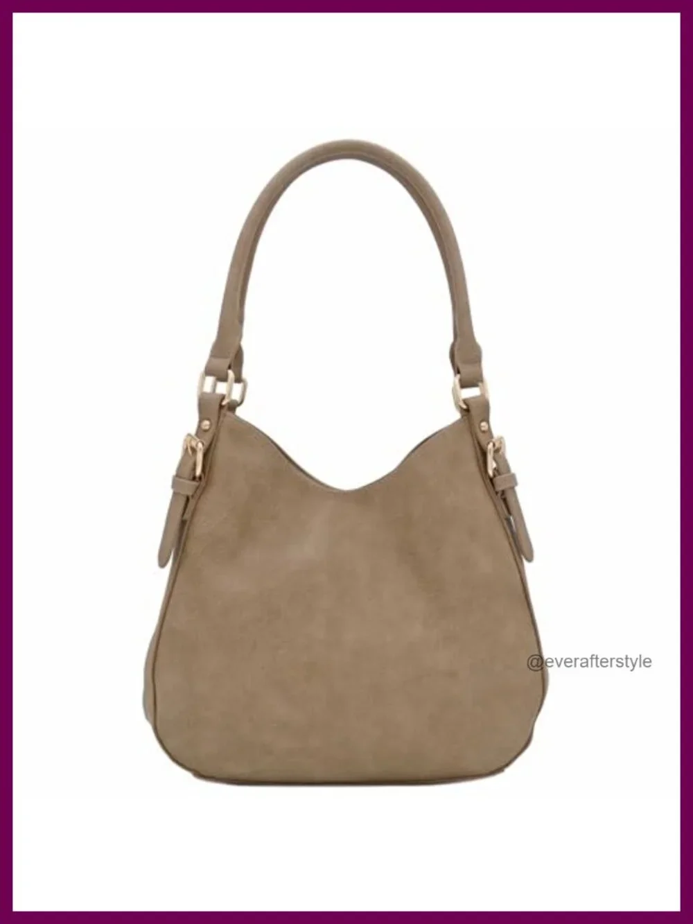 Lightweight 3 Compartment Faux Leather Medium Hobo Bag